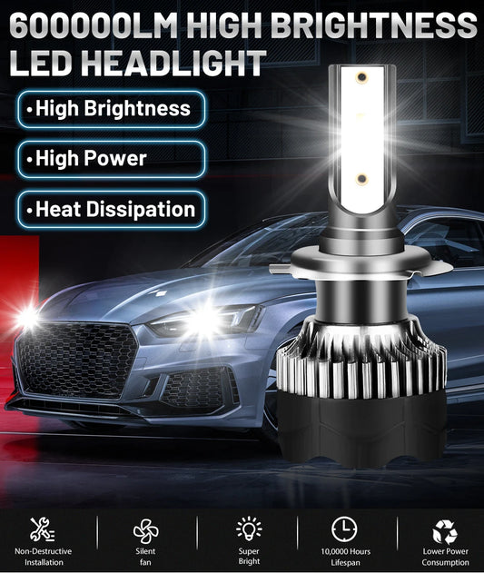 H4 LED Headlights 6000K-8000K